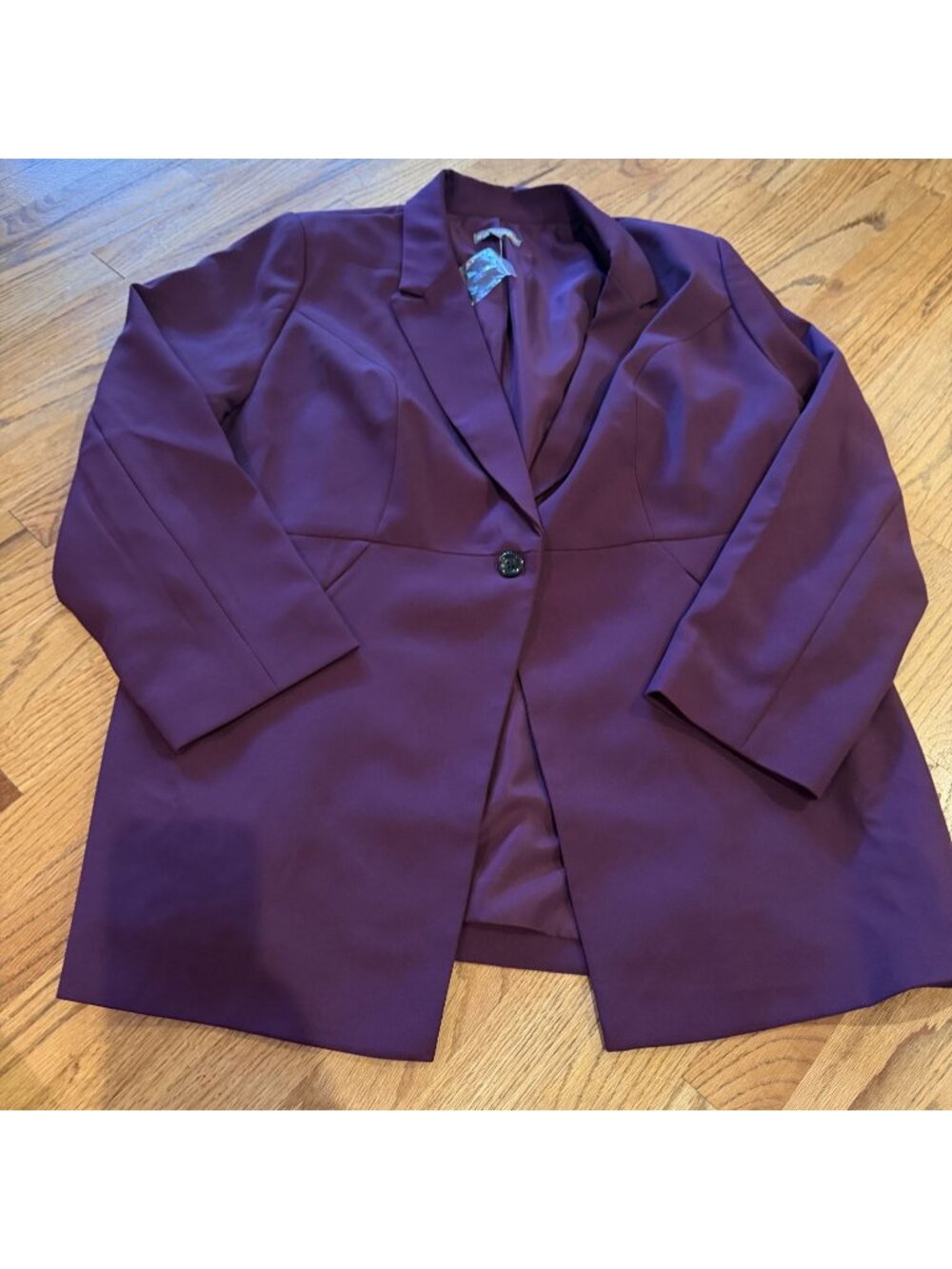 JESSICA LONDON WOMENS PLUM PURPLE SPORT JACKET COAT NEW 20W